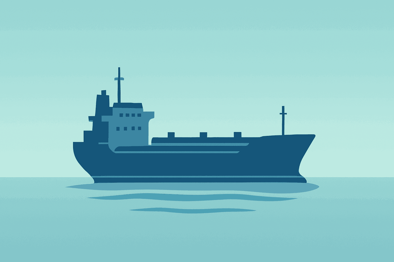 Flat vector of a maritime tanker and cracked navigation buoy symbolizing Trump Iran ceasefire markets and eased oil risk.